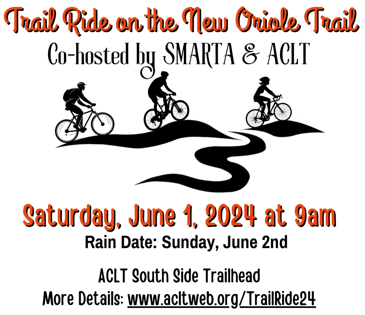 Featured image for “ACLT Trail Ride on the New Oriole Trail!”